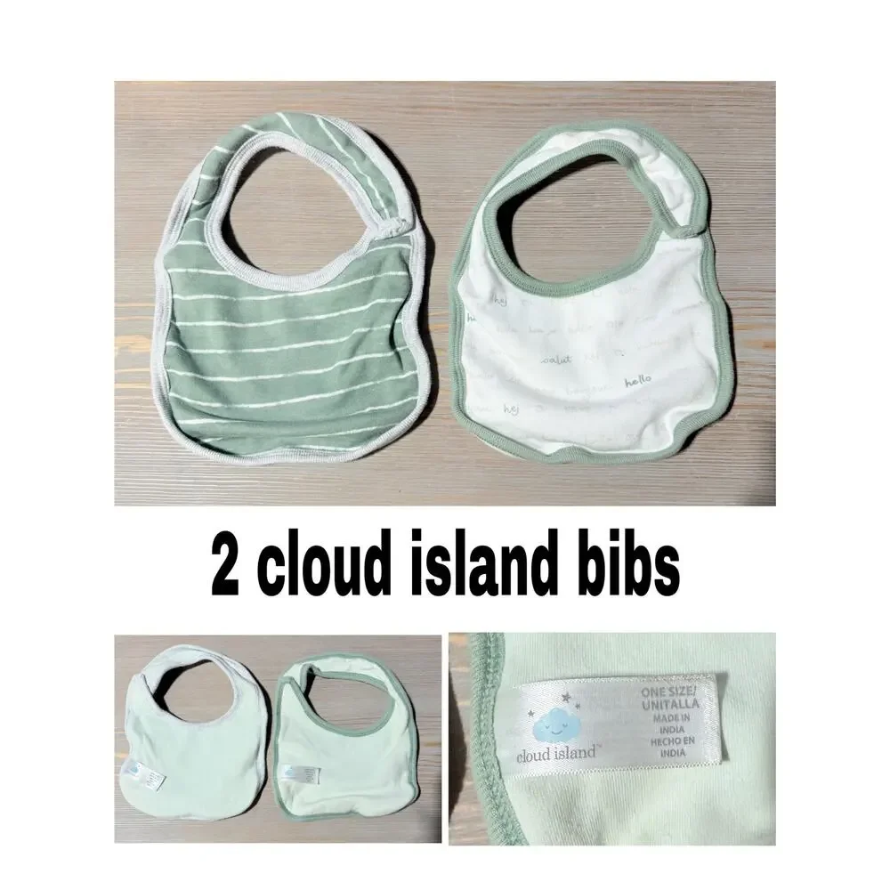6 Assorted Cloth Baby Bib Bundle